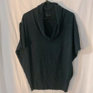 Black cowl neck short sleeve shirt, New York & Company, size M